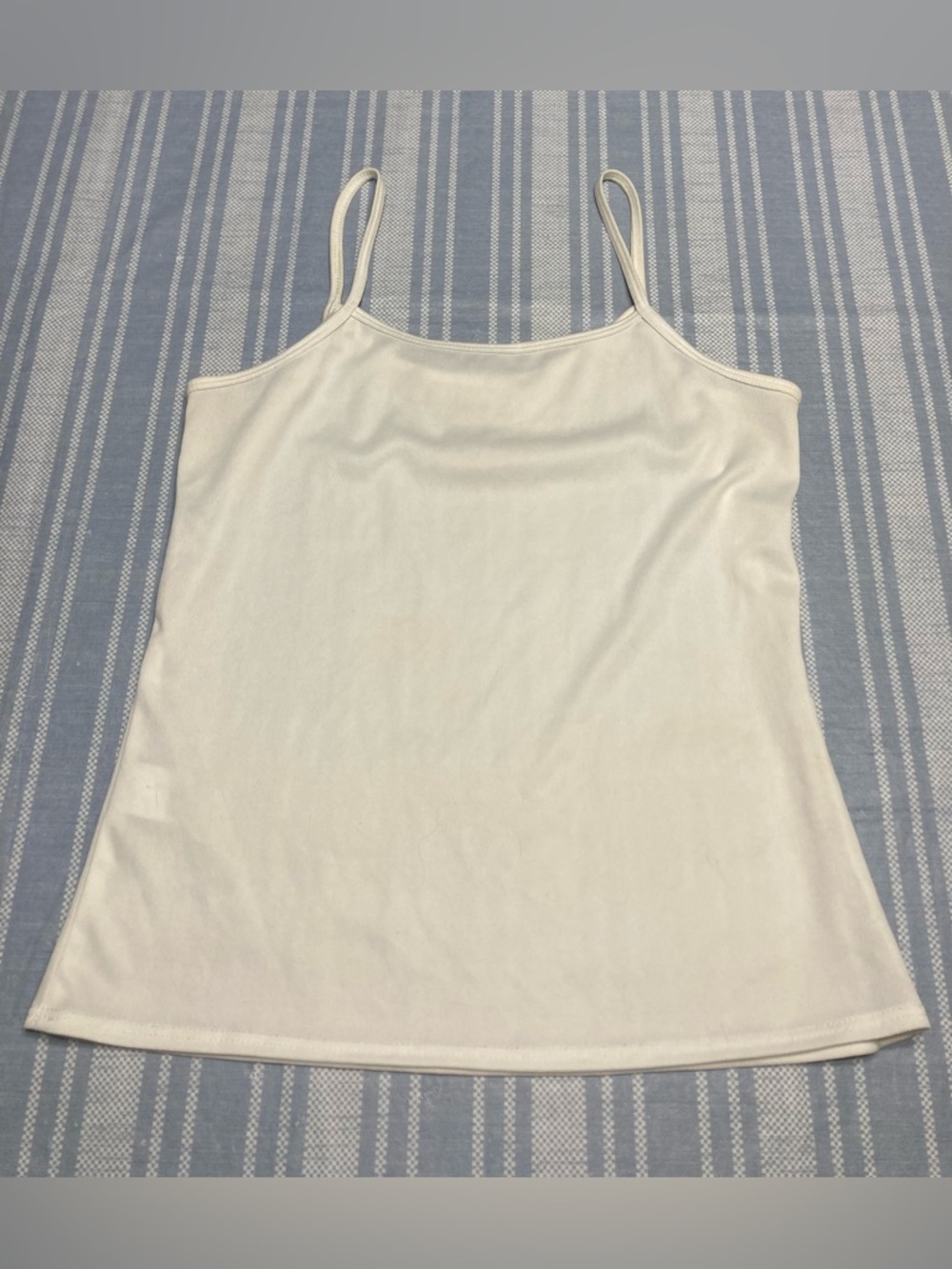 Vintage designer cream-colored spaghetti strap tank top.